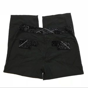 Karen Millen England Crop Black Beaded Pants